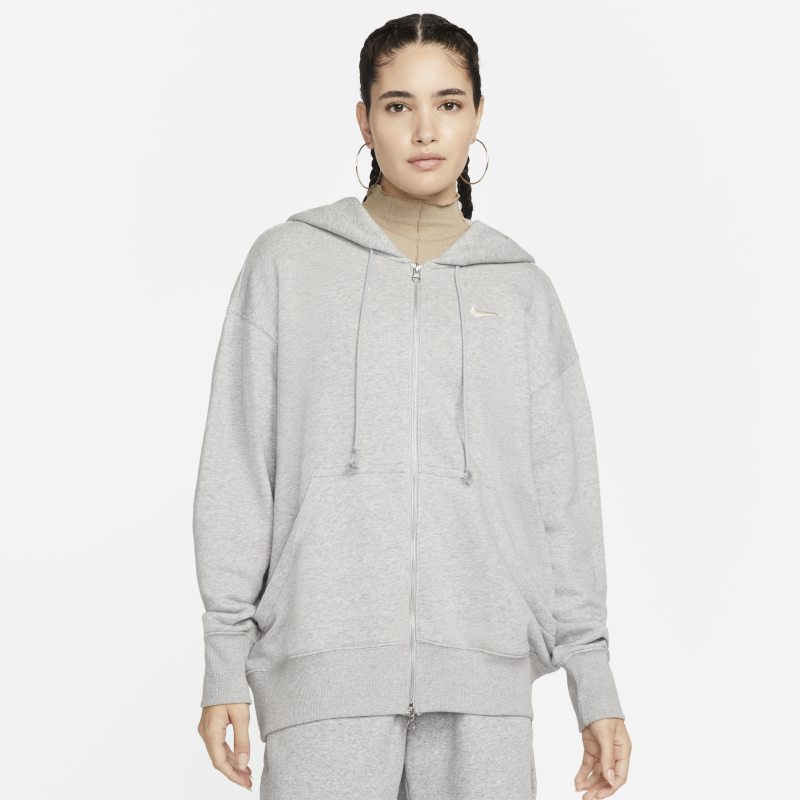 Sweatshirt Nike Sportswear Phoenix Fleece Oversized Full-Zip Hoodie Grå | DQ5758-063, 0
