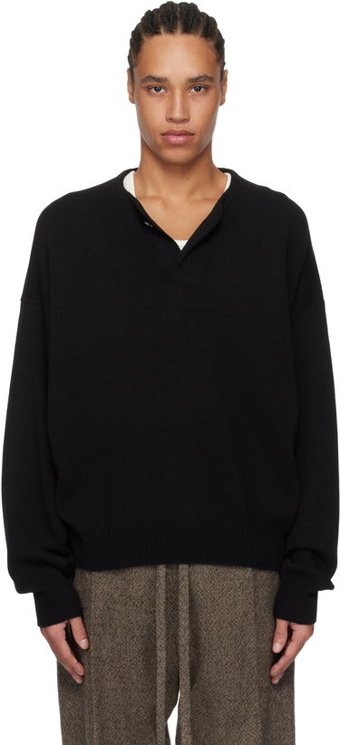 Sweater Fear of God Fear of God Fine Knit Henley Sort | FGE220-2041LAW, 0