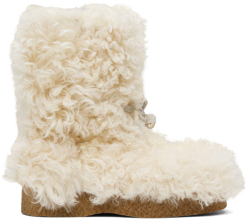 Tøj Bottega Veneta Bottega Veneta Torino Shearling Boots Hvid | 816585V55T19202
