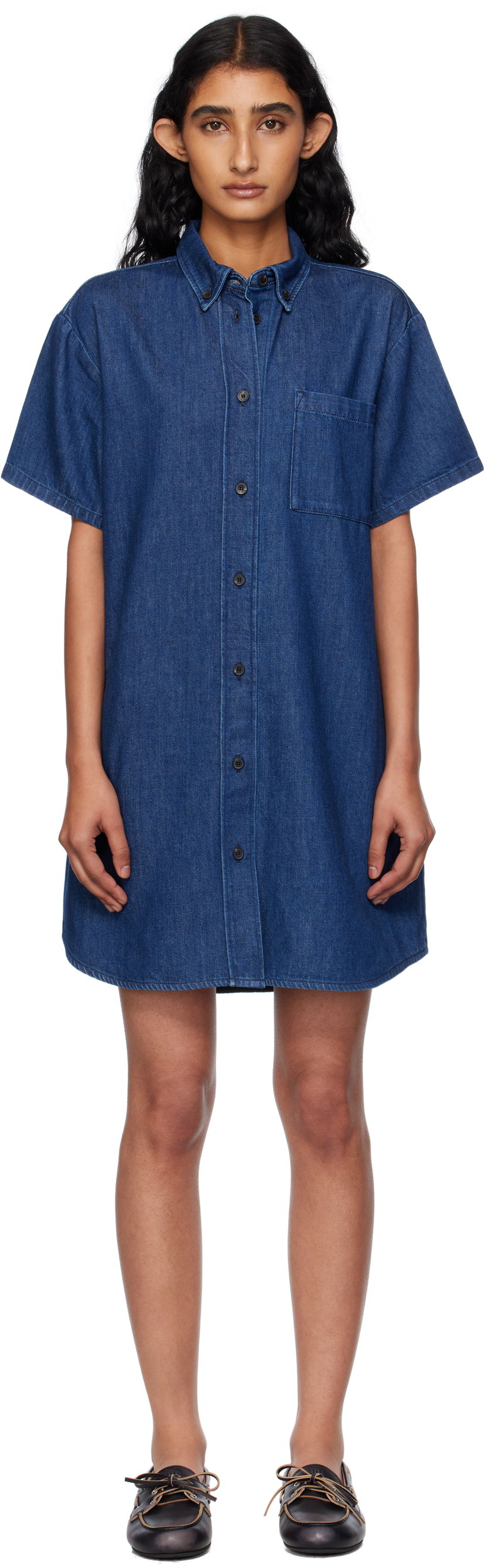 Kjole A.P.C. A.P.C. Ary Denim Minidress Blå | COHAL-F35181