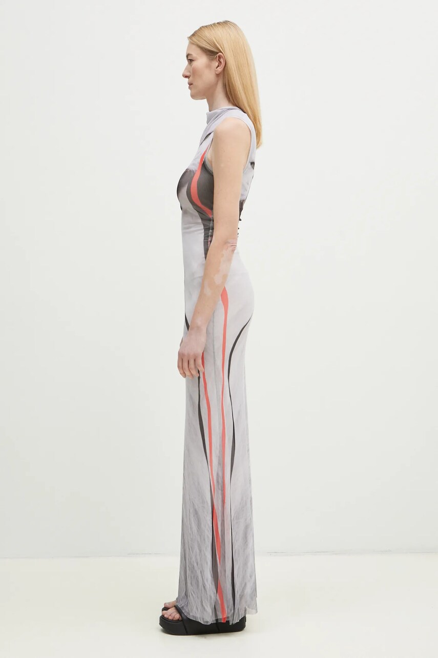 Kjole Ottolinger Ottolinger Mesh Maxi Dress Grå | 101.500301.02, 1