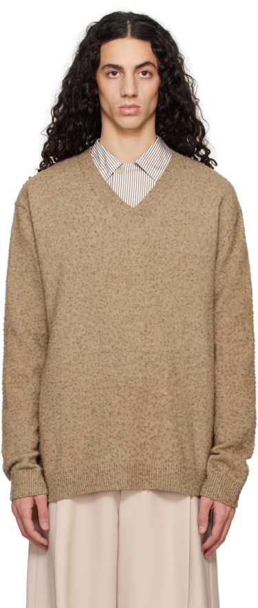 Sweater Maison Margiela Maison Margiela Pilling V-Neck Sweater Brun | S50HN0011 M13108, 0