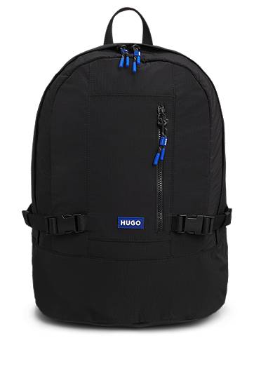 Rygsæk BOSS HUGO Backpack with Adjustable Straps and Logo Badge Sort | 50547604