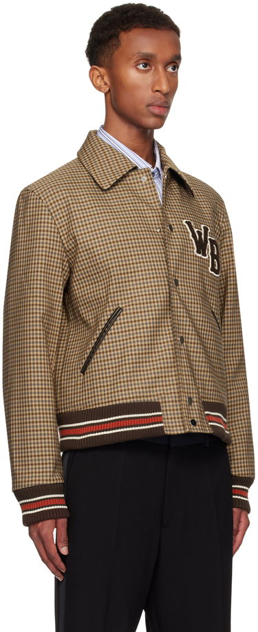 Bomberjakke Wales Bonner Wales Bonner Homecoming Varsity Bomber Jacket Brun | UA24JA10-CO03-8890, 1