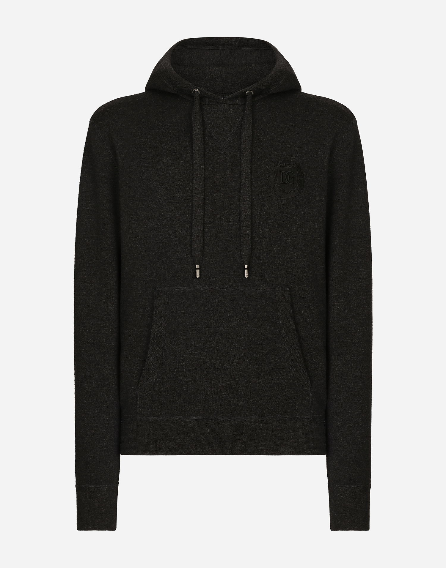 Sweatshirt Dolce & Gabbana Dolce & Gabbana Wool and Silk Hoodie with DG Patch Sort | GXV55ZJFMCZN2958, 0