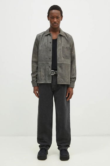 Skjorte Samsoe Samsoe Samsoe Samsoe Saruffo X C Leather Shirt Jacket Grå | M24400053, 5
