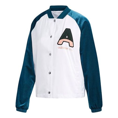 Bomberjakke adidas Originals Neo Letter Printing Women's Jacket Hvid | FK6921