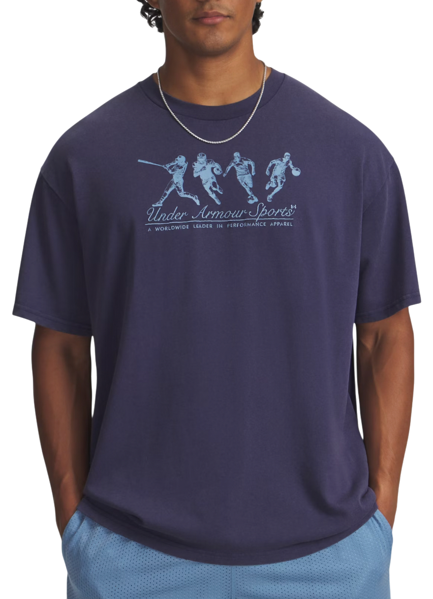 T-shirt Under Armour Athletes Sports Graphic Short Sleeve T-Shirt Mørkeblå | 6004936-403, 0