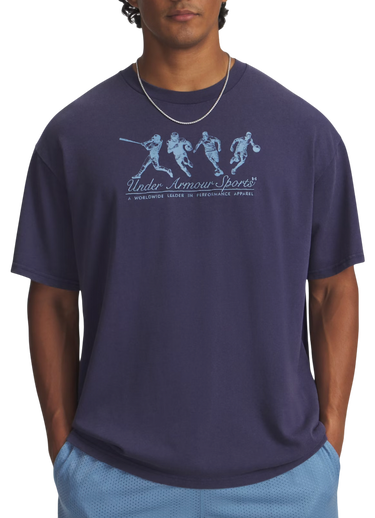T-shirt Under Armour Athletes Sports Graphic Short Sleeve T-Shirt Mørkeblå | 6004936-403, 0