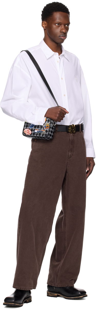 Bælter AMIRI AMIRI MA 4CM Enamel Belt Sort | AMACBL1027, 1
