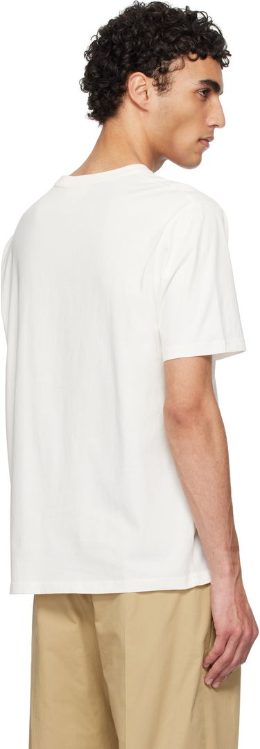 T-shirt MAISON KITSUNÉ Maison Kitsuné Barista Fox Patch Relax T-Shirt Hvid | CKNU00102KJ7014, 2