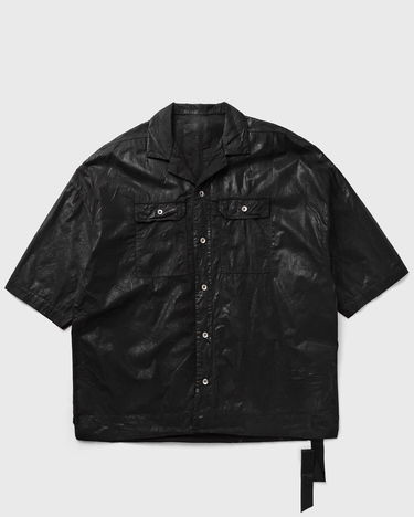 Skjorte Rick Owens Magnum Tommy Short Sleeve Woven Shirt Sort | DU01E3290-PF-09, 1