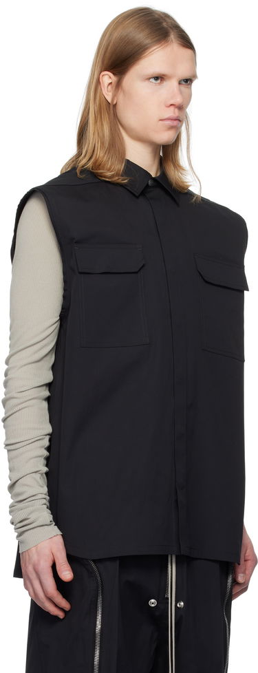 Skjorte Rick Owens Rick Owens Hollywood Jumbo Sleeveless Shirt Sort | RU01E5239 TE, 1