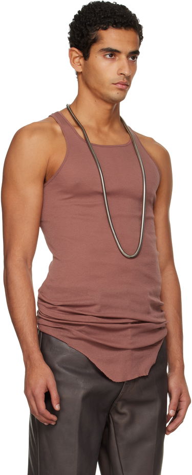 Tanktop Rick Owens Concordians Basic Rib Tank Top Brun | RU02E1150 MR, 1