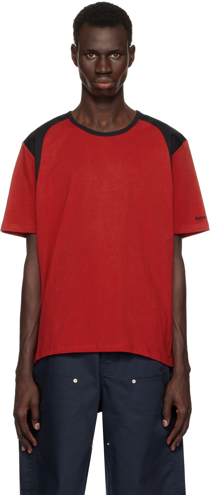 T-shirt Wales Bonner Wales Bonner Dub T-Shirt Rød | MS25JE07-JE01-349 T-SHIRT JERSEY