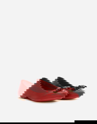 Sneakers og sko Dolce & Gabbana Dolce & Gabbana Patent Leather Ballet Flats With Metal Dg Logo Rød | D11141A132887124, 2