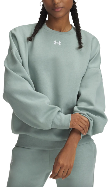 Sweatshirt Under Armour Under Armour Rival Fleece OS Crew Sweatshirt Grøn | 1386463-348, 0