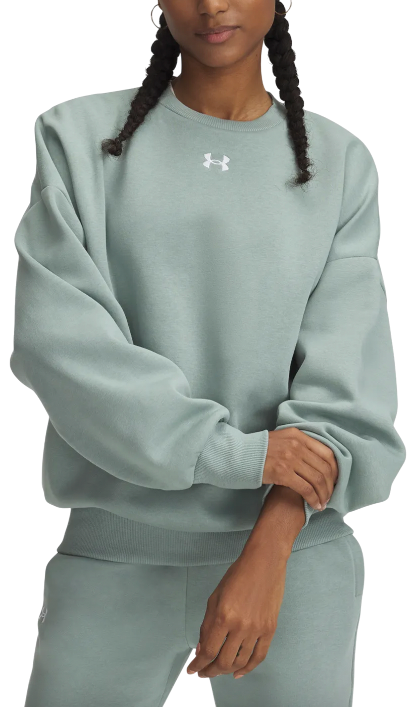 Sweatshirt Under Armour Under Armour Rival Fleece OS Crew Sweatshirt Grøn | 1386463-348