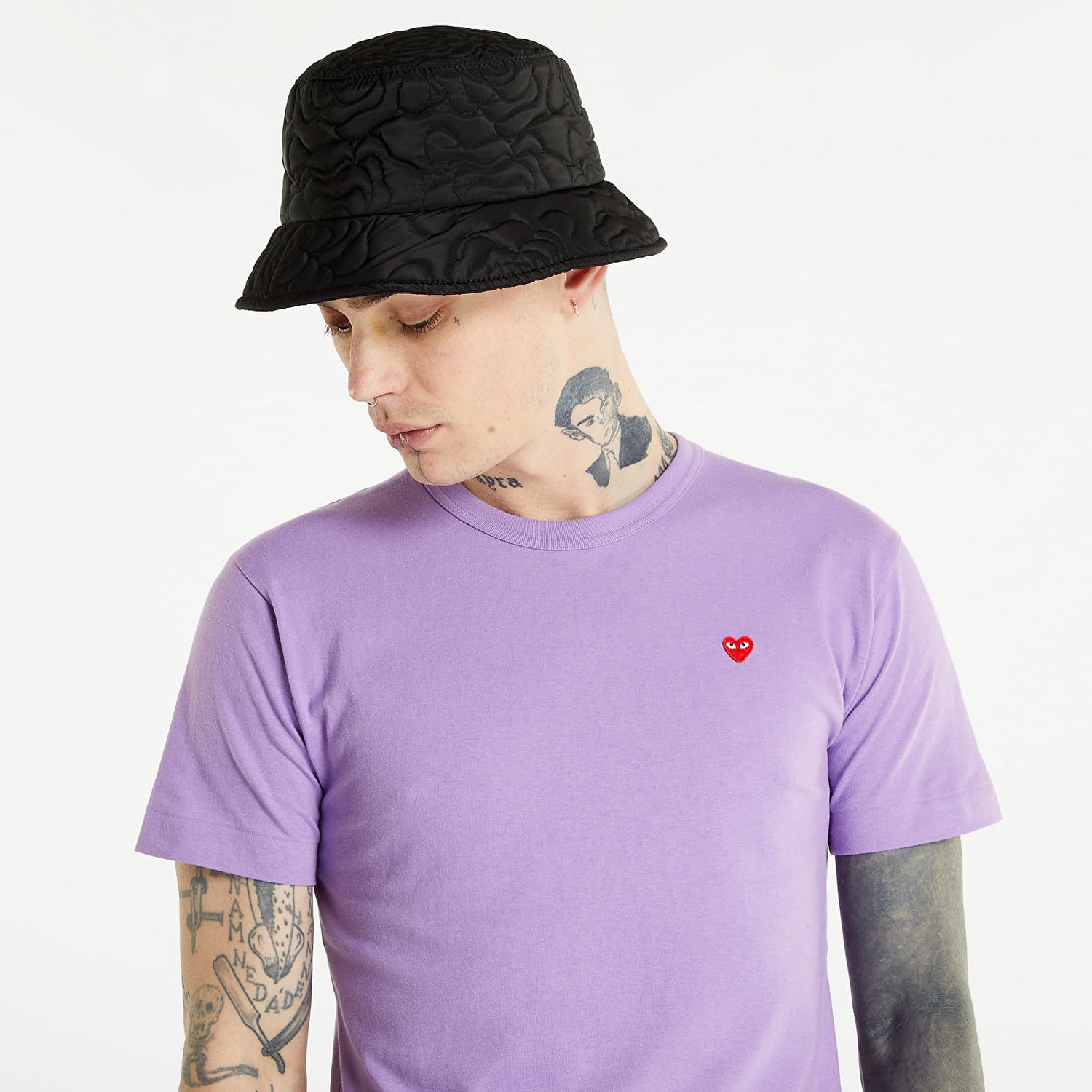 T-shirt Comme des Garçons PLAY Heart Logo Tee Lilla | AZT314 violet, 0