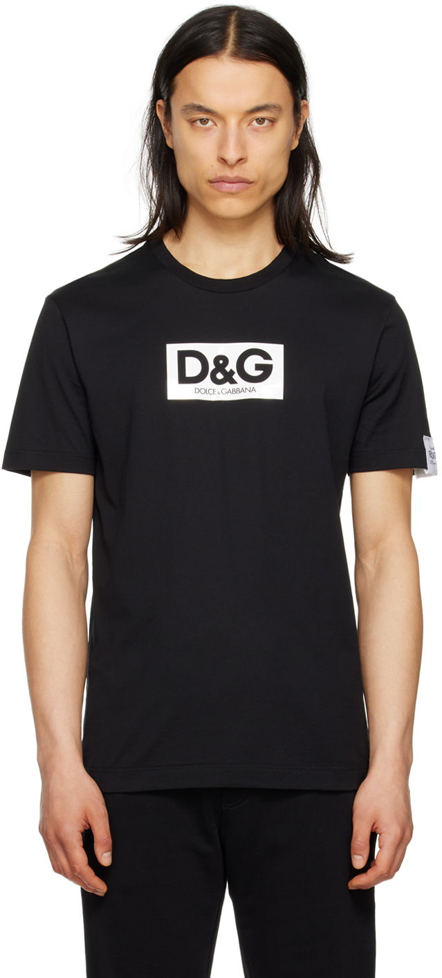 T-shirt Dolce & Gabbana Black Printed T-Shirt Sort | G8QI4TFU7EQ