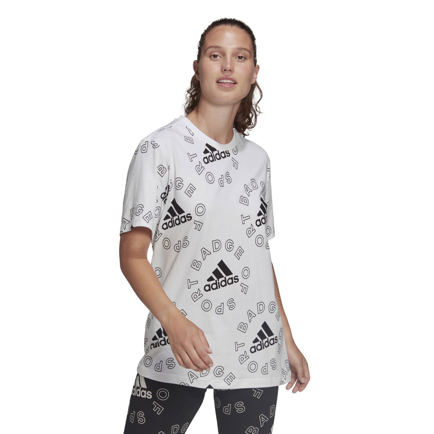 T-shirt adidas Performance Allover Print Sports T-shirt Hvid | HC9186, 0