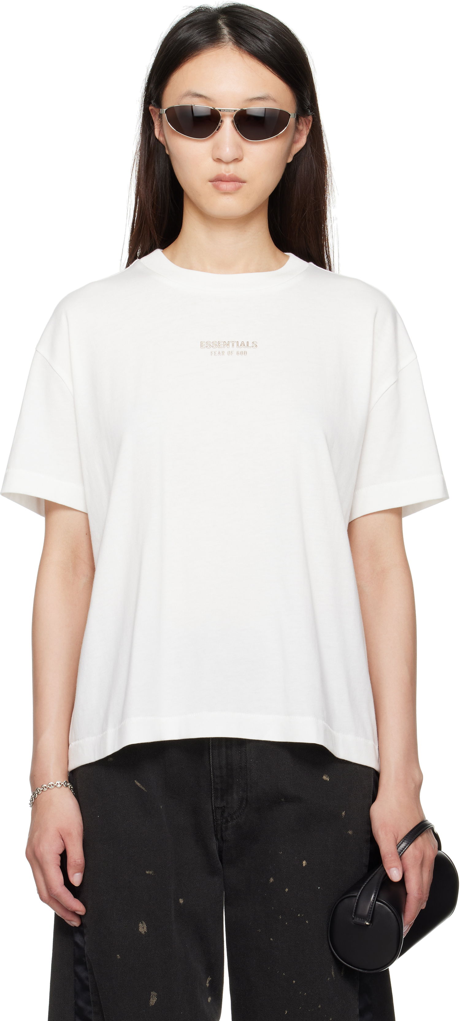 T-shirt Fear of God Fear of God ESSENTIALS Classic Fit T-Shirt Hvid | 125SP255864FW, 0