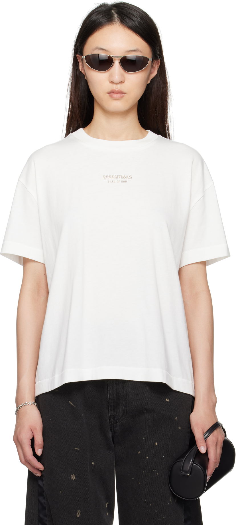 T-shirt Fear of God Fear of God ESSENTIALS Classic Fit T-Shirt Hvid | 125SP255864FW