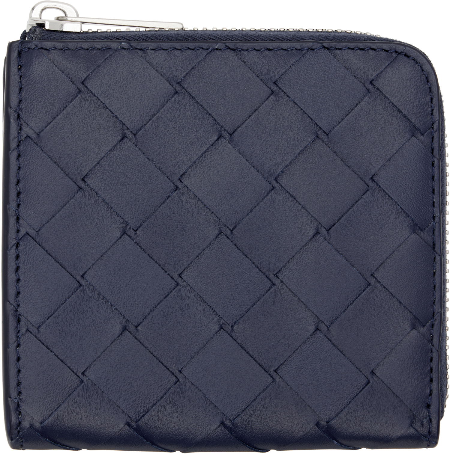 Tegnebog Bottega Veneta Bottega Veneta Intrecciato Square Zip Wallet Mørkeblå | 817741VCPQ53262, 0