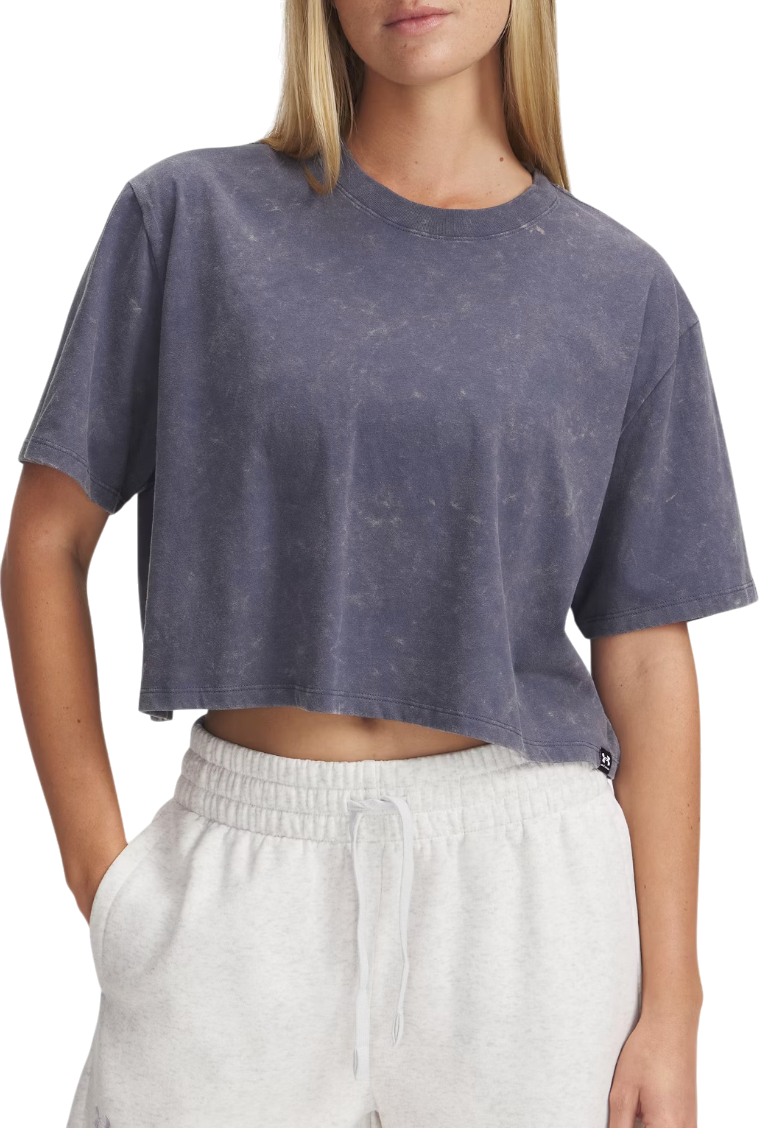 Crop top Under Armour Under Armour Rival Wash Crop Top Blå | 1389724-044