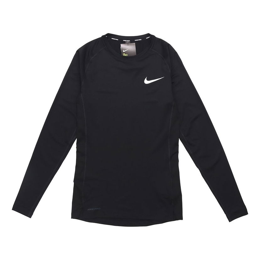 Krop Nike Pro Tight Long Sleeve Top Sort | BV5589-010