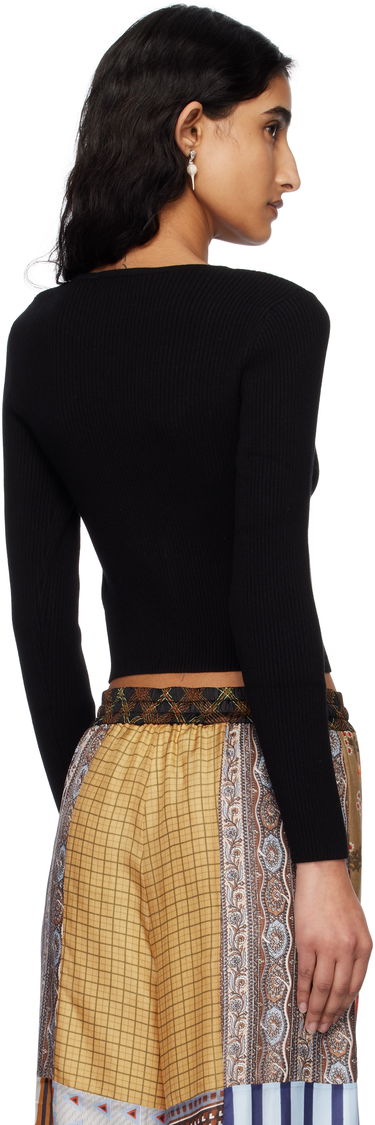 Sweater Marine Serre Marine Serre Knit Open Cardigan with Jewelry Clasp Sort | WTK068A CKNI0514, 2