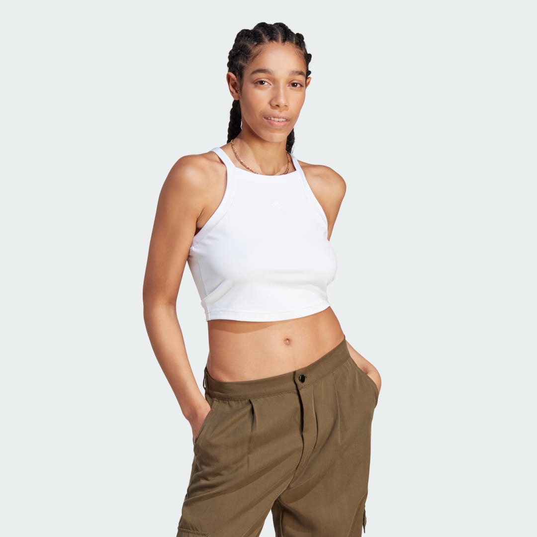 Crop top adidas Originals City Break Hvid | IR9090, 0