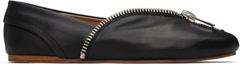 Tøj JW Anderson JW Anderson Biker Zip Ballerina Flats Sort | BL0032-LA0268
