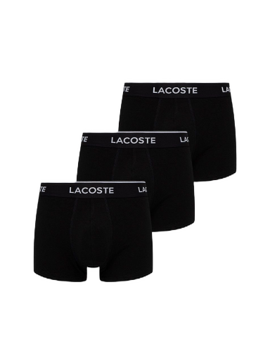 Boksere Lacoste 3Pack Casual Cotton Stretch Boxers Sort | 5H3389