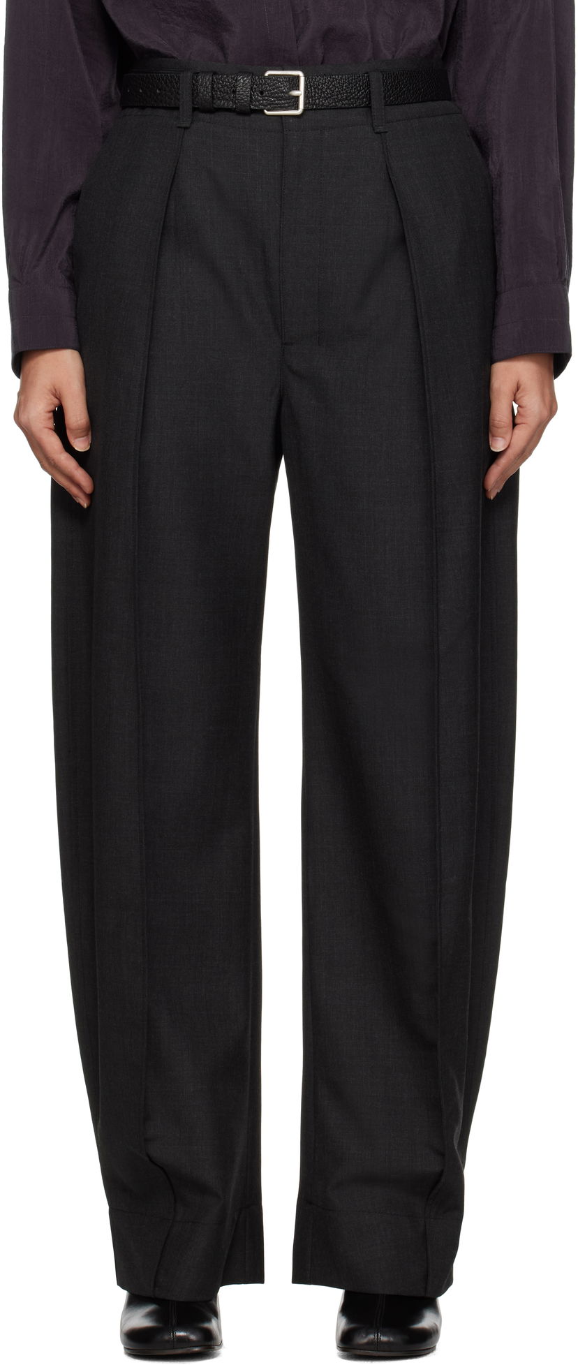 Bukser LEMAIRE LEMAIRE Curved Volume Tailored Pants Sort | PA1118 LF414