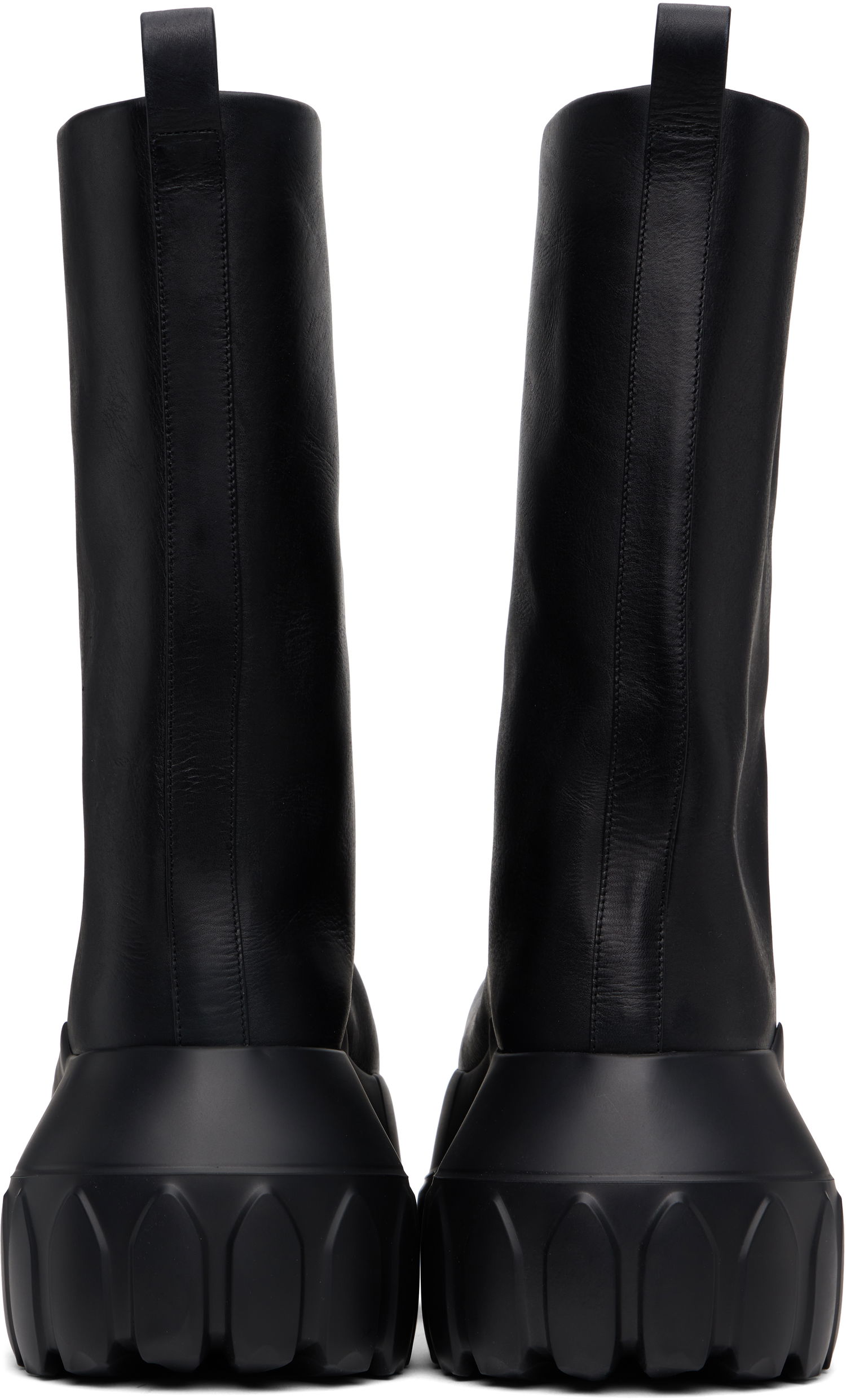 Sneakers og sko Rick Owens Rick Owens Hollywood Flared Mega Tractor Boots Sort | RR01E5864 LCH, 1