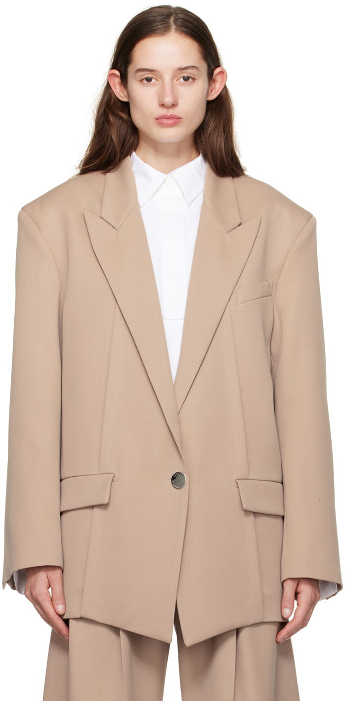 Frakker The Attico Attico Glen Blazer Beige | 241WCG46 W046