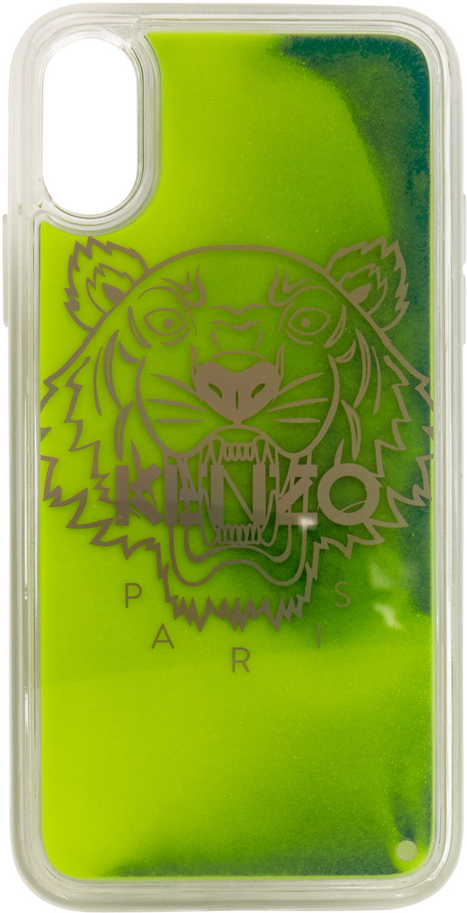Gadget KENZO Kenzo Glow-In-The-Dark iPhone X/XS Phone Case Grøn | FA5COKIFXSAN