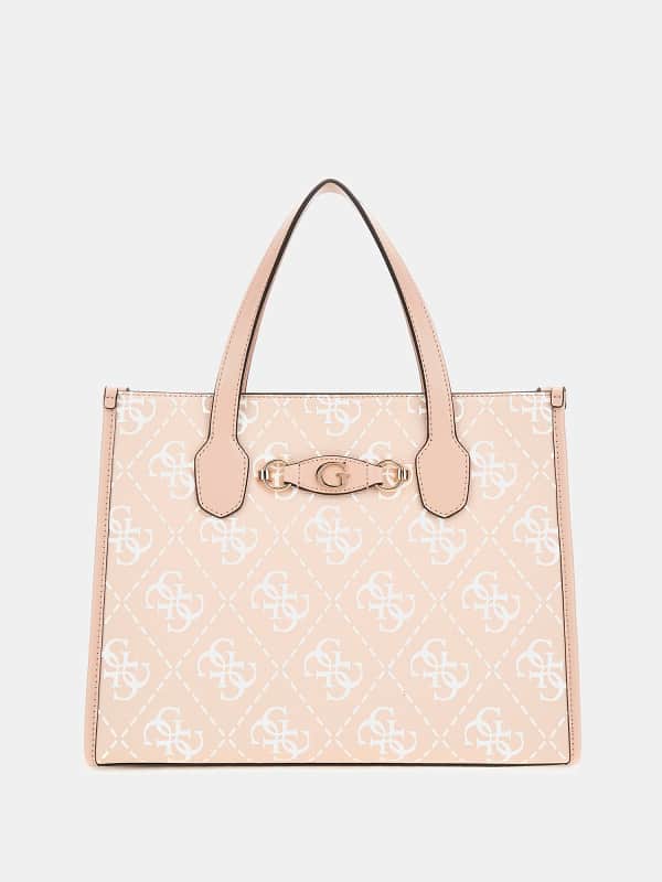Mulepose GUESS Izzy 4G Logo Tote Bag Beige | HWOQ8654220, 0