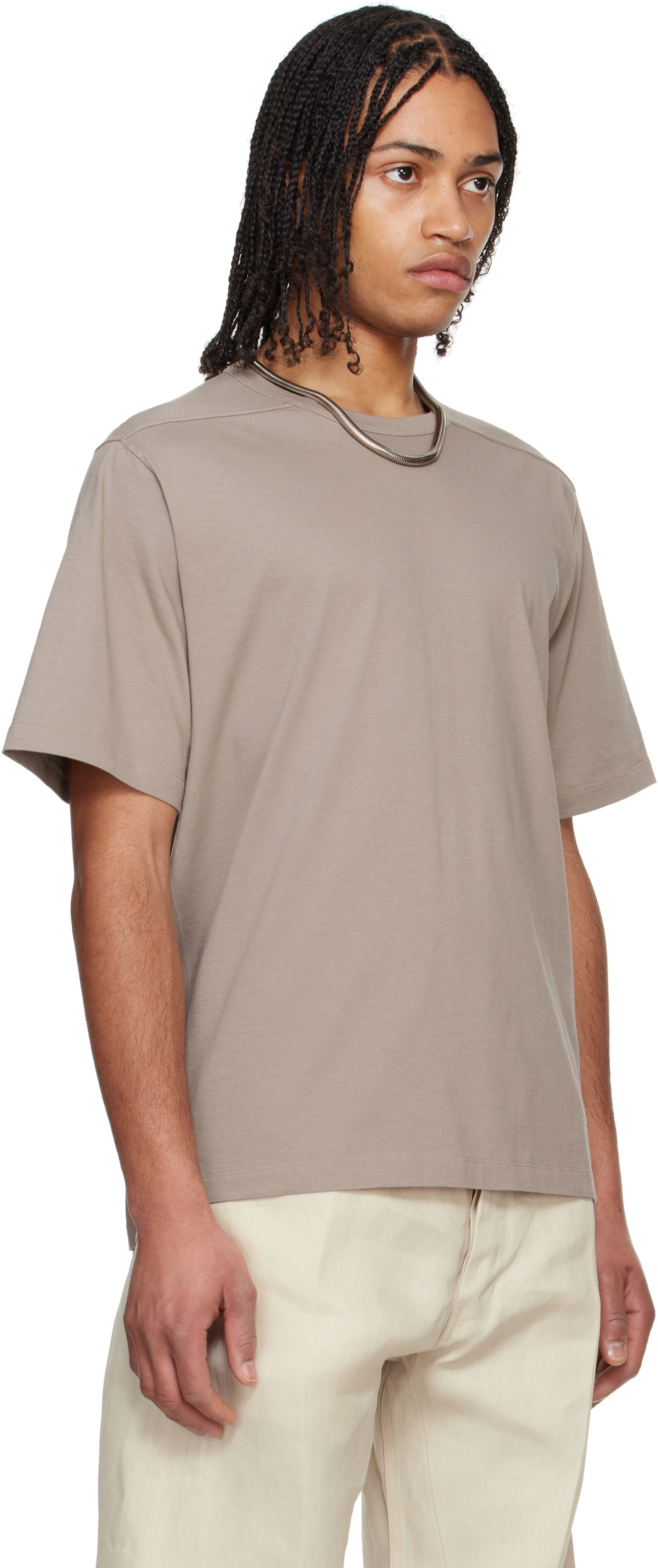 T-shirt Rick Owens Rick Owens Hollywood Brad T-Shirt Brun | RU01E5232 JA, 1