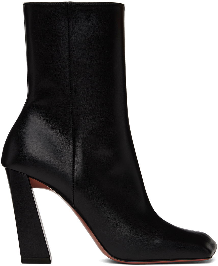 Skopleje Amina Muaddi Amina Muaddi Marine Boots Sort | MARINE BOOTIE BLOCK HEEL NAPPA, 0