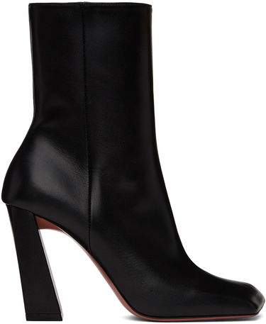 Skopleje Amina Muaddi Amina Muaddi Marine Boots Sort | MARINE BOOTIE BLOCK HEEL NAPPA, 0