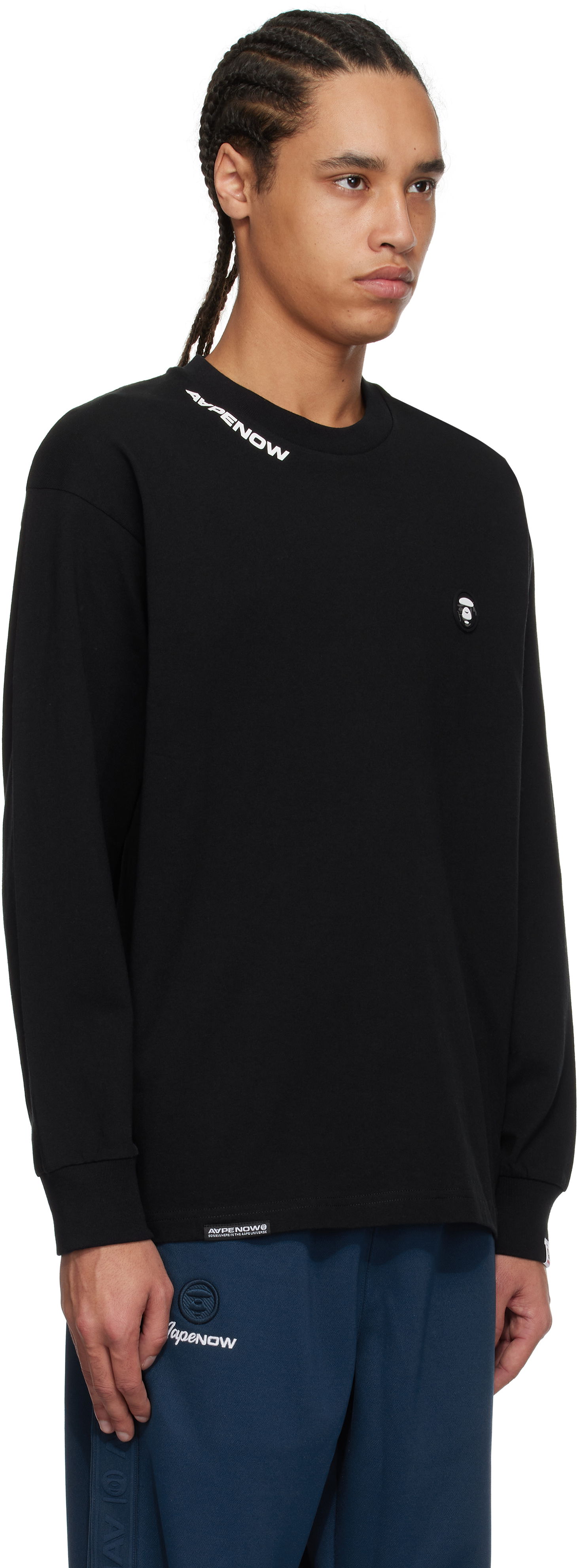 Sweatshirt AAPE by A Bathing Ape AAPE by A Bathing Ape 'AAPE Now' Long Sleeve T-Shirt Sort | AAPLTM1607XXNBKX, 1