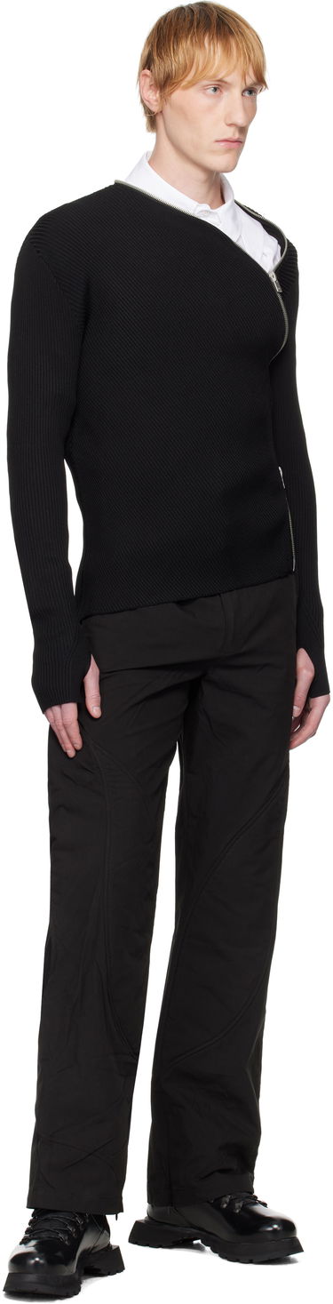 Sweater HELIOT EMIL HELIOT EMIL Tied Zip Knit Sweater Sort | SS25_M_07_045_BLK01_CO, 3