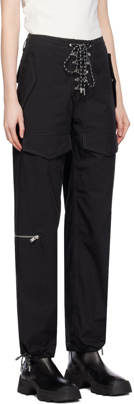 Cargo bukser Dion Lee Lace-Up Hiking Trousers Sort | C2178PS24, 1