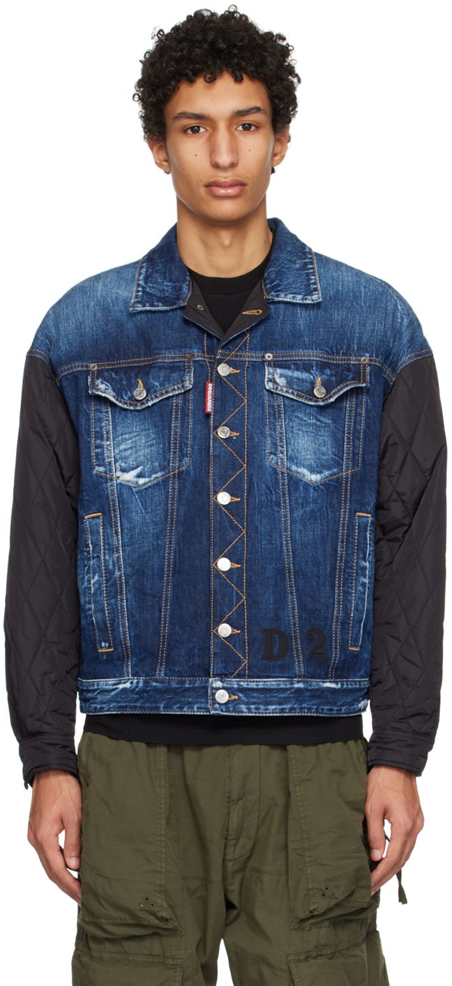 Jakke DSQUARED2 Dsquared2 Dropped Shoulder Denim Jacket Blå | S74AM1348_S30309