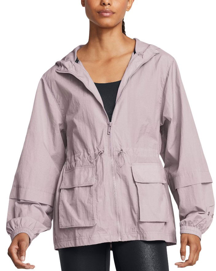 Vindjakke Under Armour Lightweight Hooded Women's Anorak Jacket Lilla | 1386455-015
