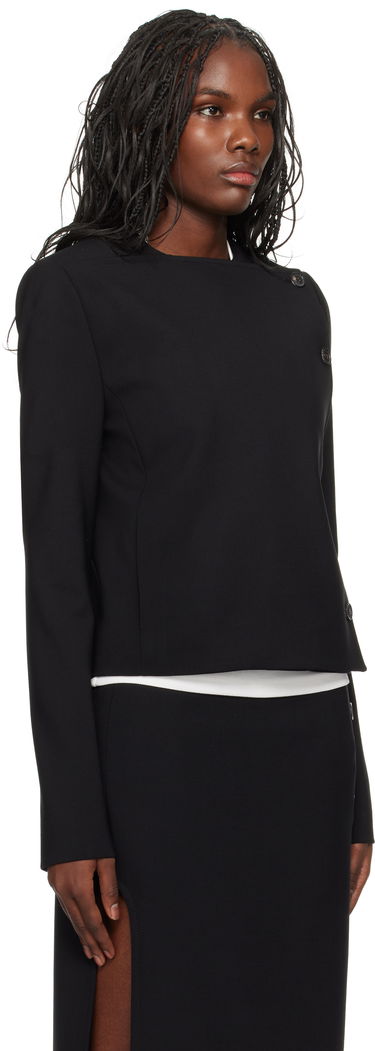 Jakke Courrèges Buttoned Tailored Jacket Sort | 424CVE102WO0113, 1