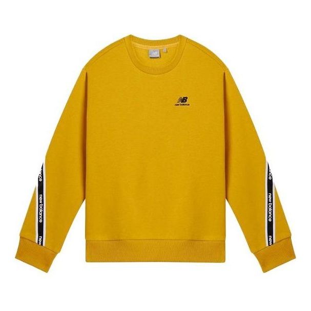 Sweatshirt New Balance Crew Neck Pullover with Logo Tape Gul | NCA3N512-MY, 0