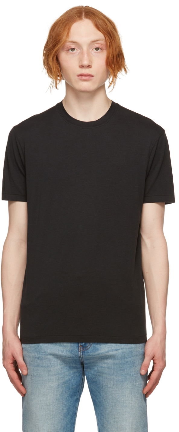 T-shirt Tom Ford Jersey Crewneck T-Shirt Sort | BZ229-TFJ950, 0